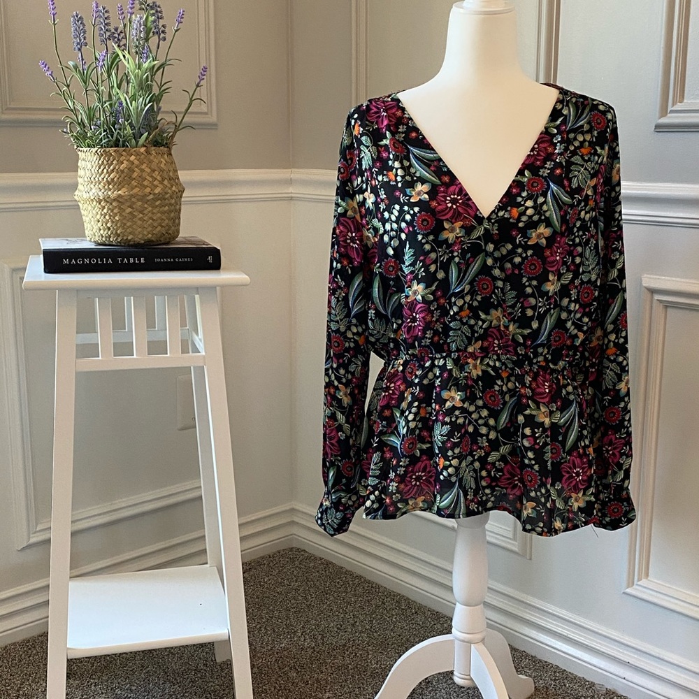 Floral Blouse-Long sleeve